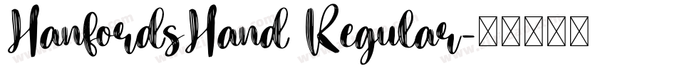 HanfordsHand Regular字体转换
